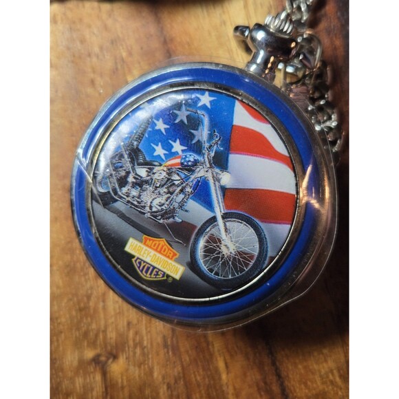 Harley Davidson Pocket watch “The Ultimate Chopper" with leather belt case. - Picture 7 of 9